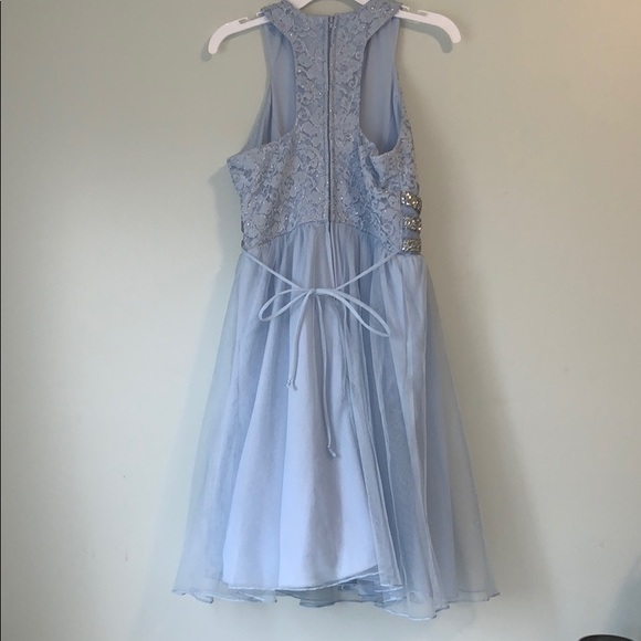Dillard’s Blue Sparkly Tulle Dress - Picture 2 of 3
